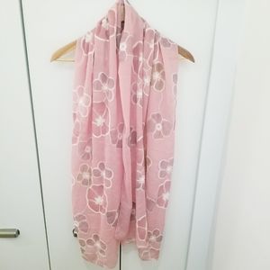 3/$45 Floral Scarf Pashmina Pink Flowy Light